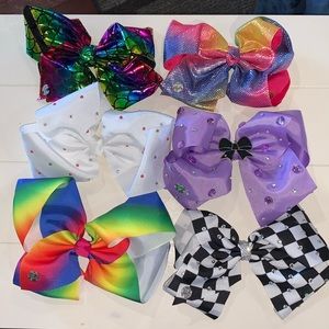 6 Large Hair Bows - JoJo Siwa Brand